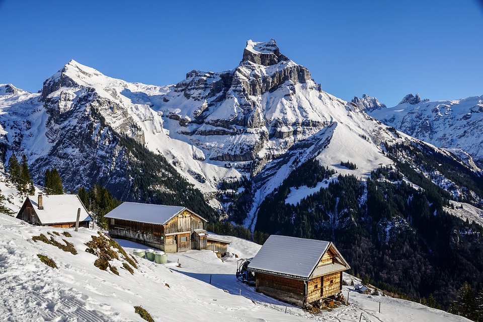 View of Snow capped mountains