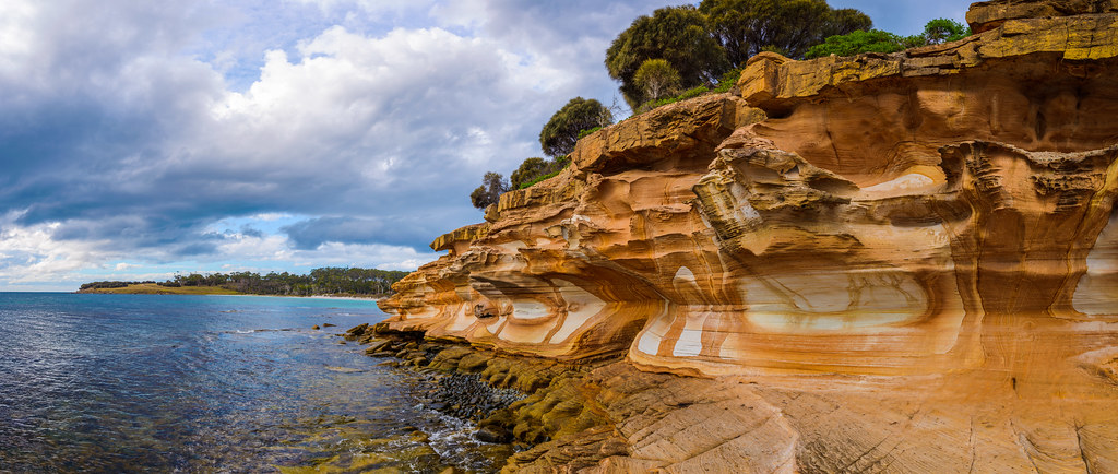 The painted mountains at the Maria Island Walk, Tasmania