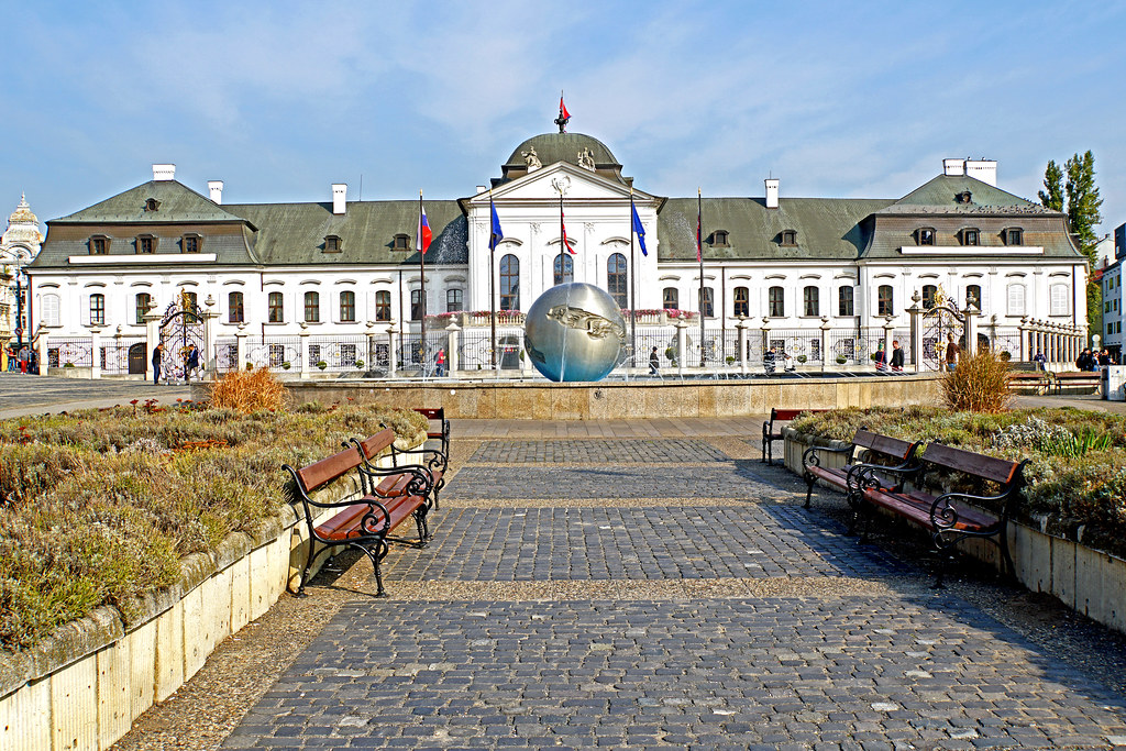 An amazing view of the Grassalkovich Palace in Bratislava