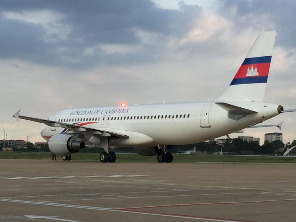 Kingdom of Cambodia flight in Phnom Penh Airport