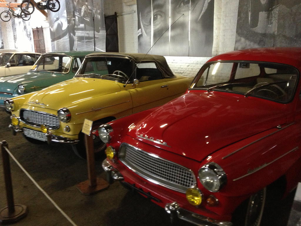 A picture of the cars collection in Bratislava Transport Museum
