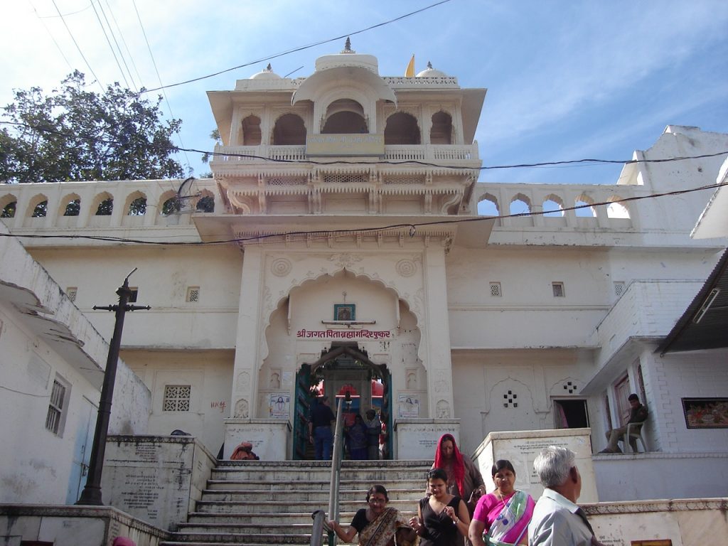 The entrance of the Brahma mandir in Pushkar