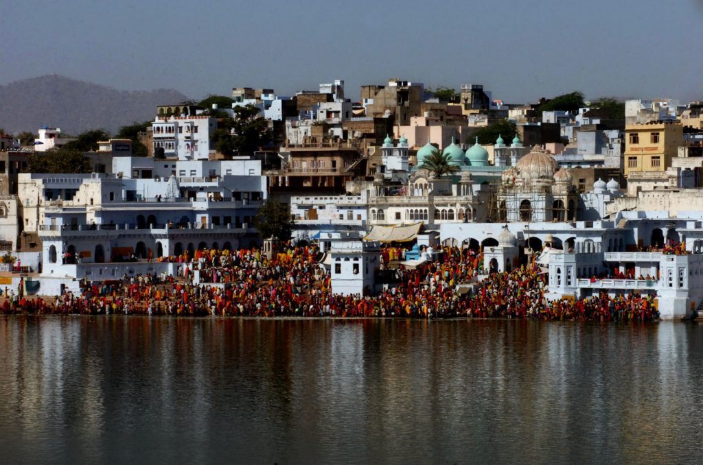 The pilgrims at the Brahma Temple in Pushkar