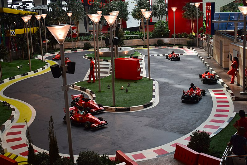 Go carting circuit in Ferrari World