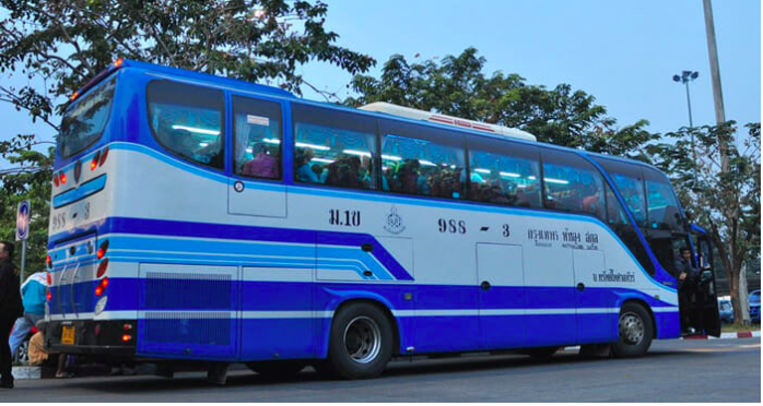 By bus to major cities in Thailand