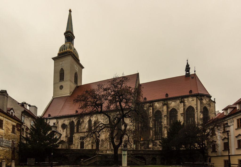 A picture of St. Martin's Cathedral, one of the best places in Bratislava