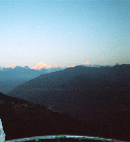 A view of the sunrise in Tashi View Point