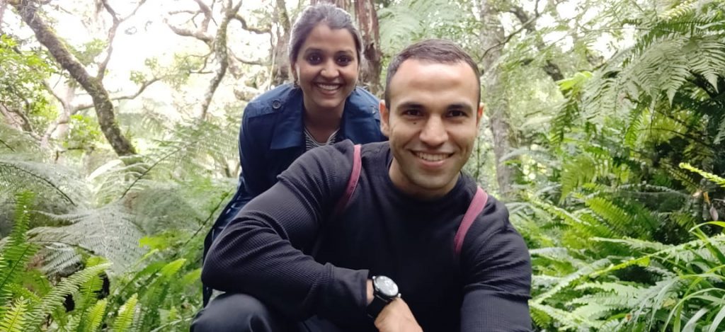 Amidst the greeneries with my husband in Sri lanka