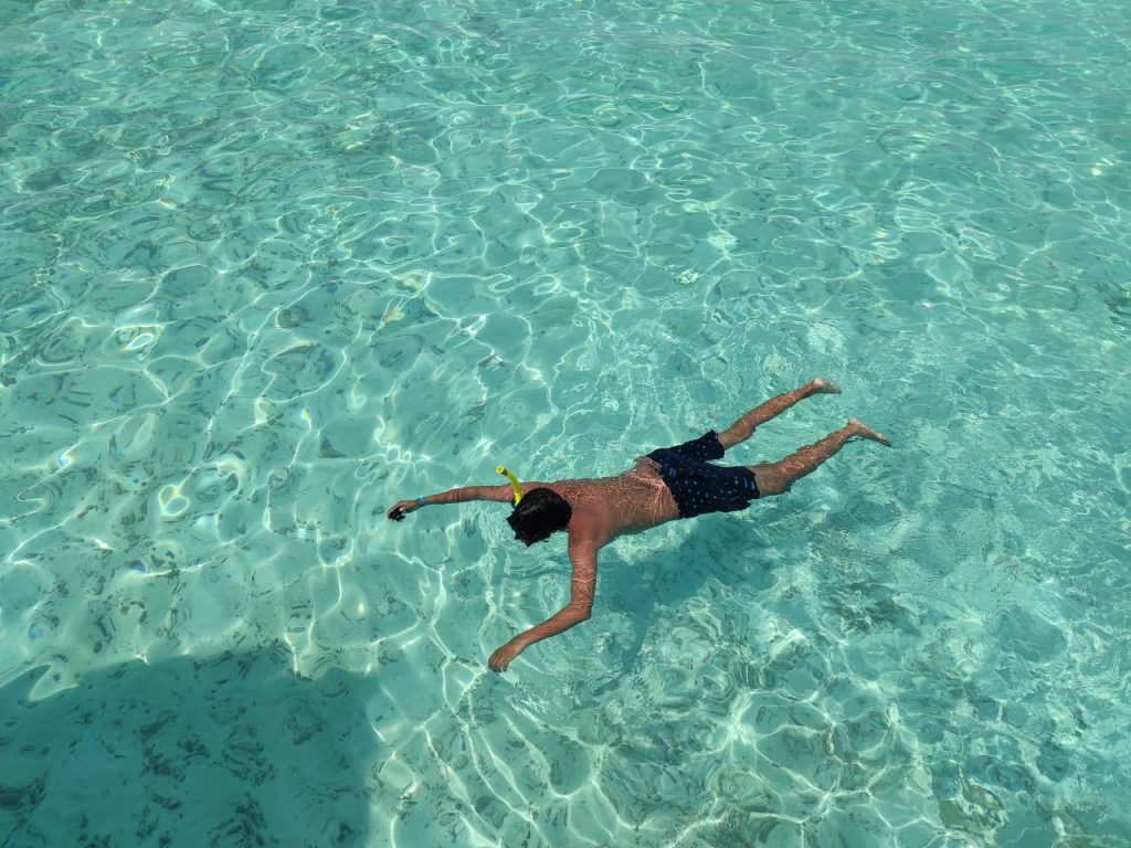 Floating at Maldives