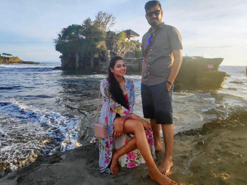 A couple in one of the beaches in Bali