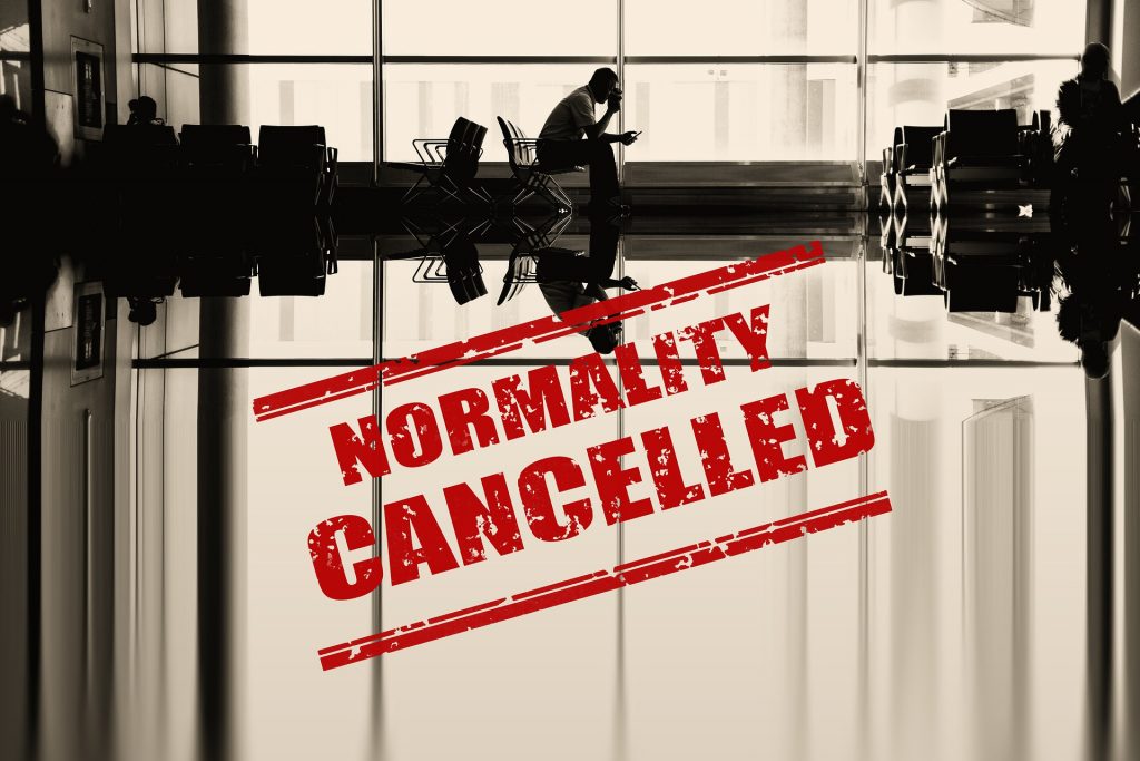 A picture that shows that the normality is no longer available at the airports
