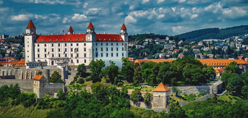 A breathtaking view of Bratislava Castle
