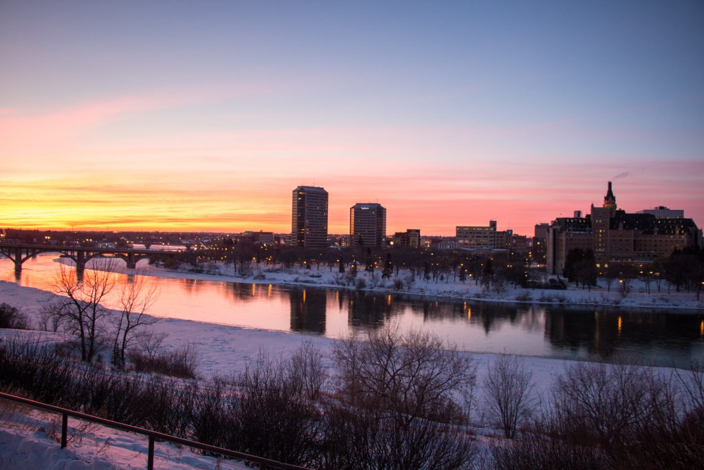 An awesome view of the city of Saskatoon in Canada