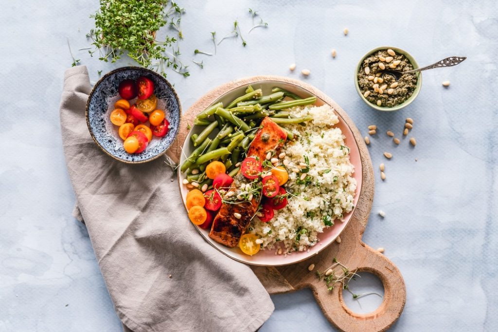 Potato and quinoa bowl