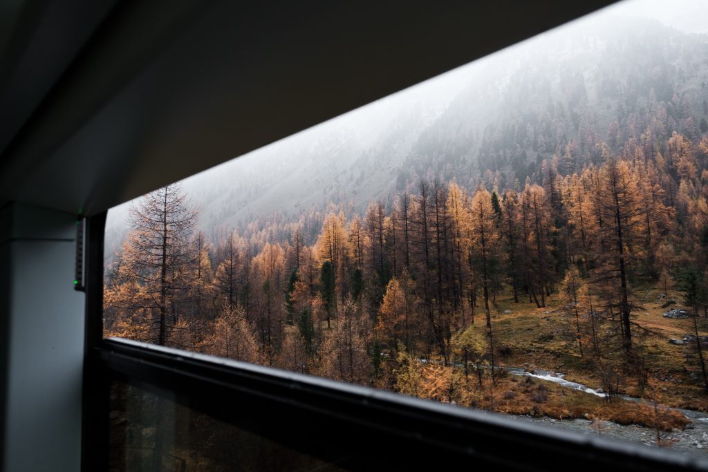 A train journey to St. Moritz on one of the day trips from Milan