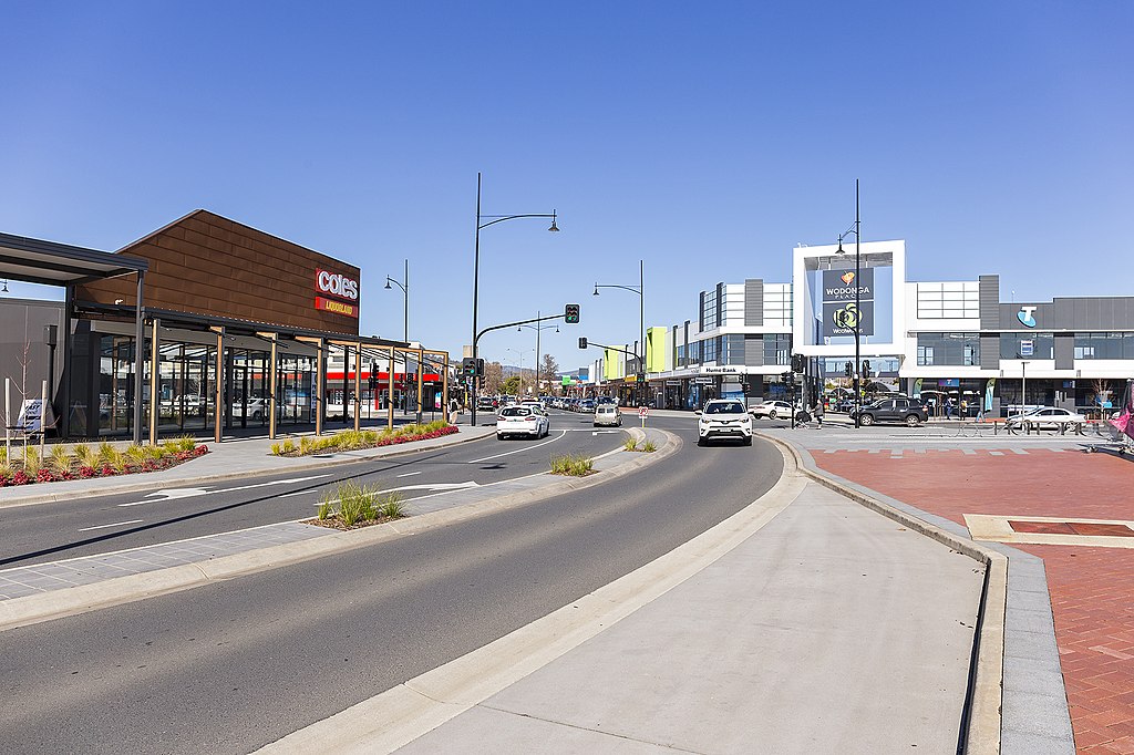 High street in Wodonga
