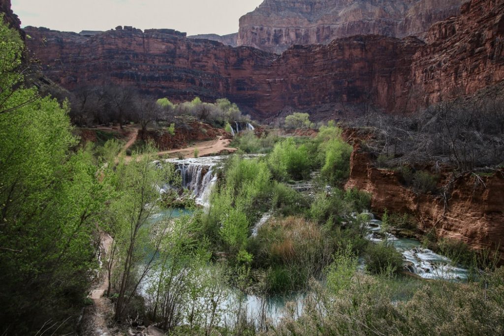 waterfall trekking route