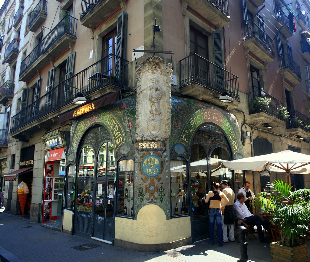 Enjoying cava in Barcelona
