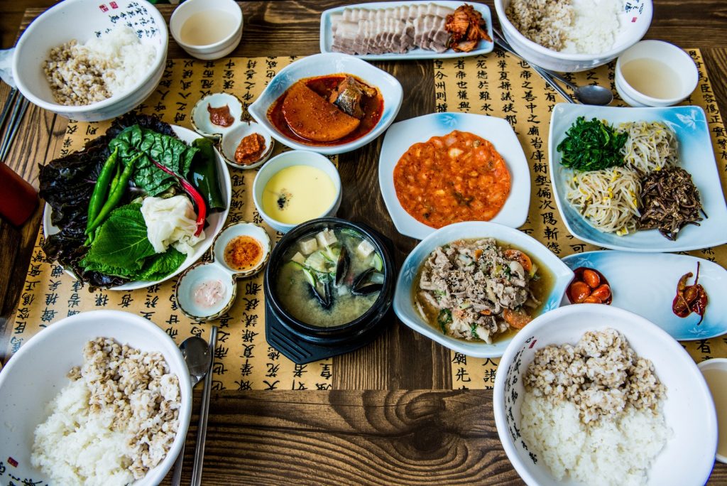 A elaborate Asian spread