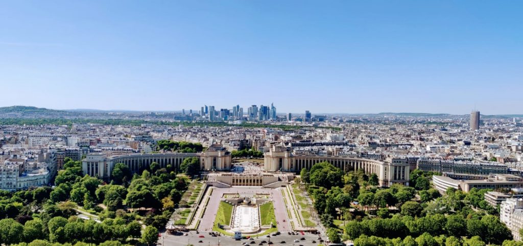A beautiful view from the top of the Eiffel Tower