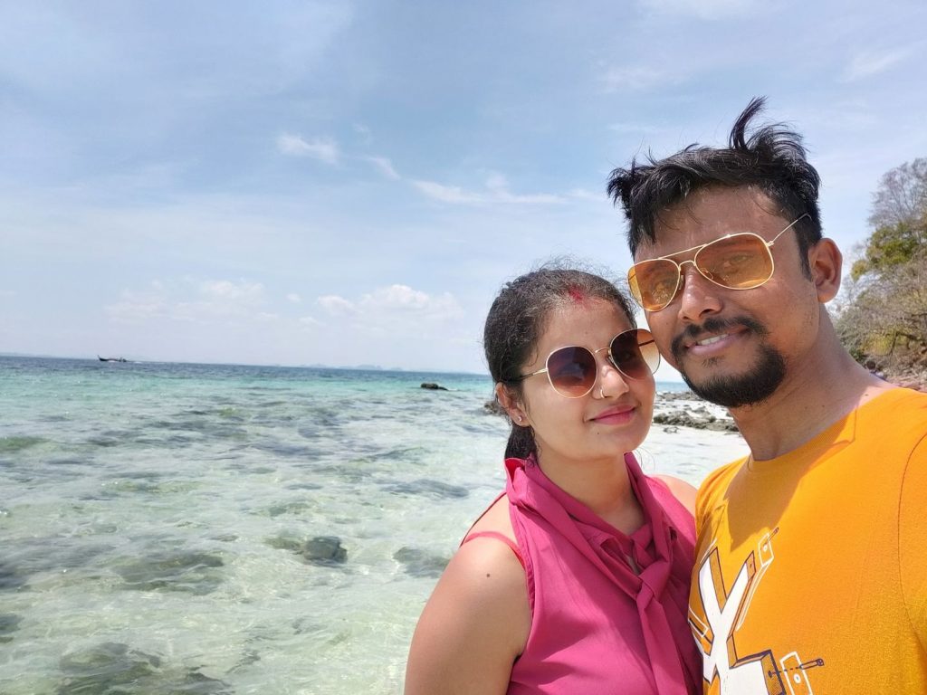 A couple at a beach in Thailand