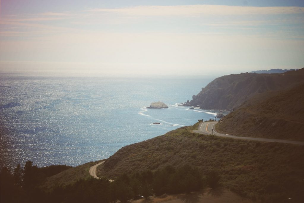Highway along the Pacific coast