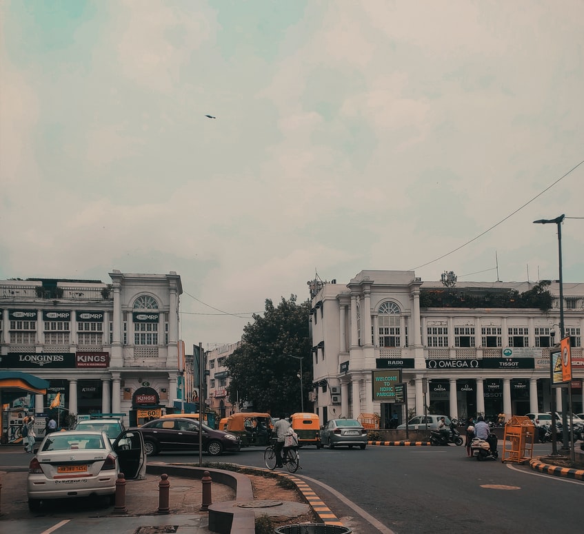 Roads in the Connaught Place, Delhi