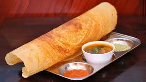 Dosa with chutney and sambhar