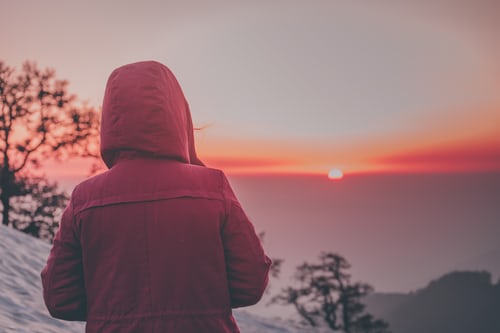 sunset in McLeodganj
