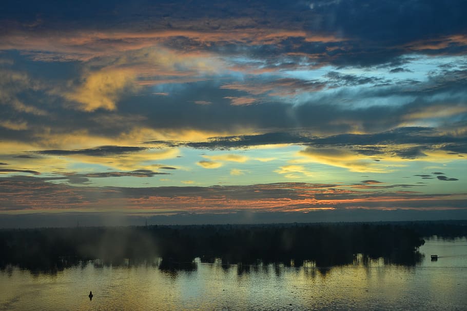 Amazing colours of the sky in Alleppey in Kerala