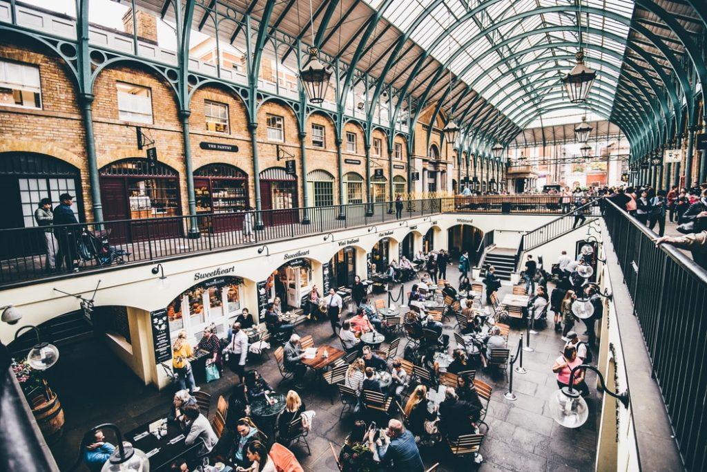 Shops in the Covent market