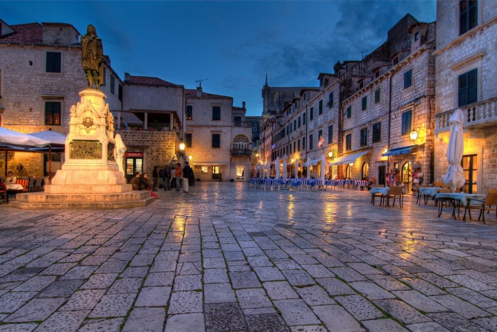 old town in the night