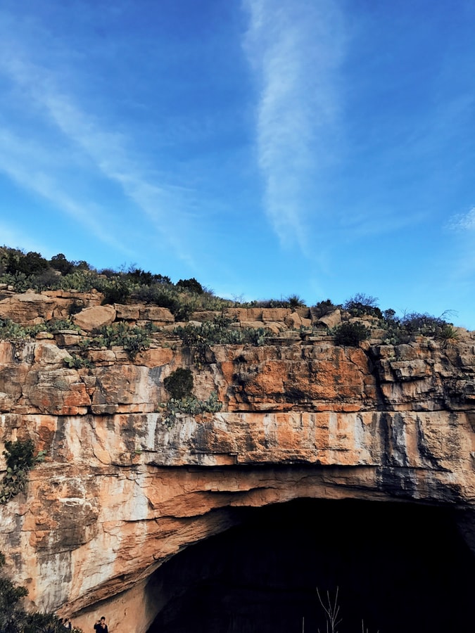 the cave entrance