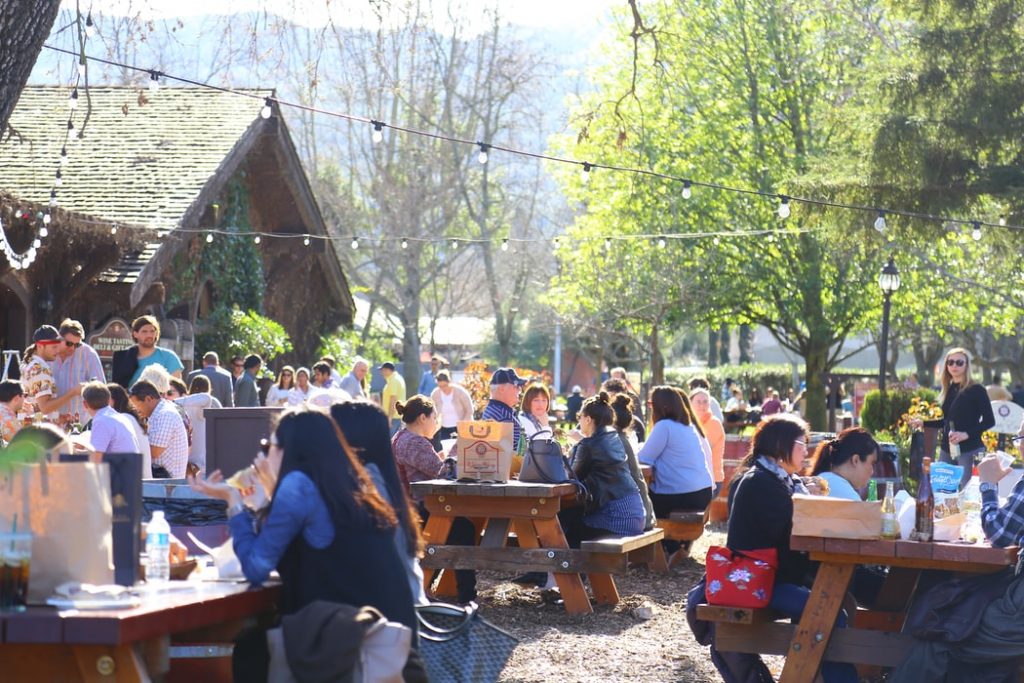 People dining at the Napa valley