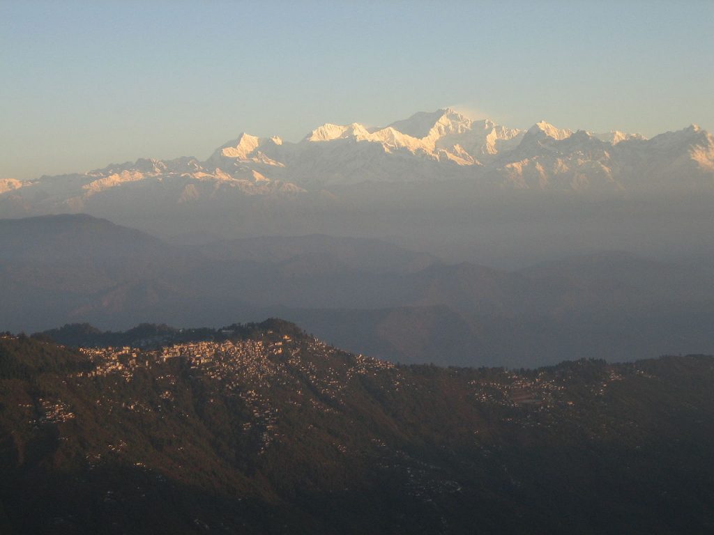 Snow capped peaks