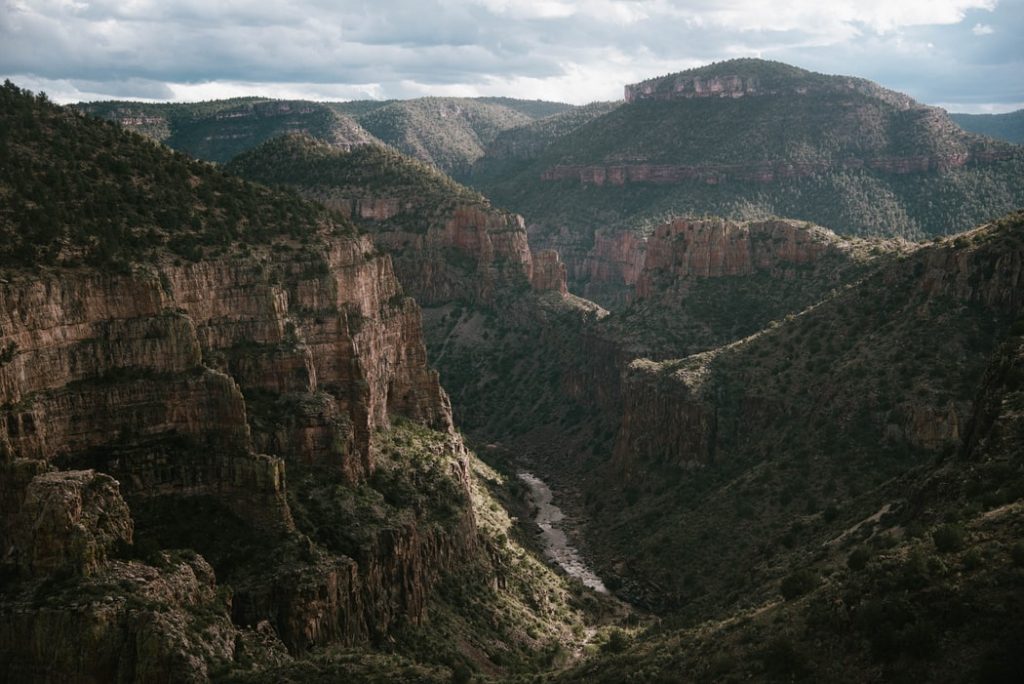 salt river between mountains