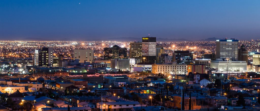 El Paso city in the night
