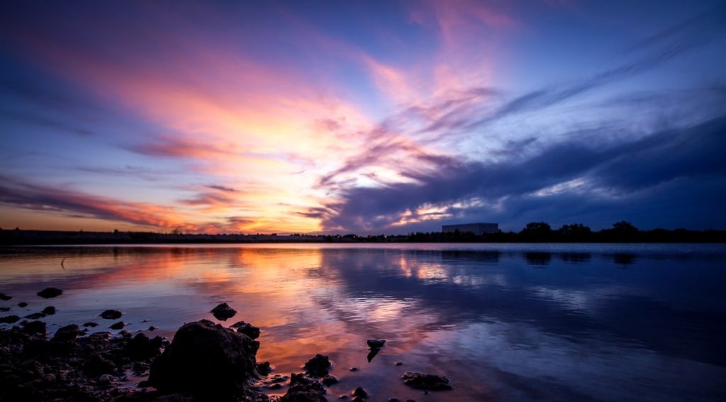 sunset on the delta