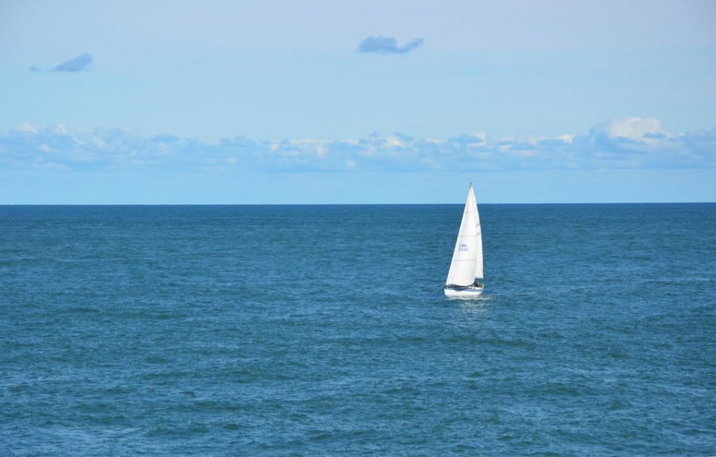 a yacht sailing in the sea