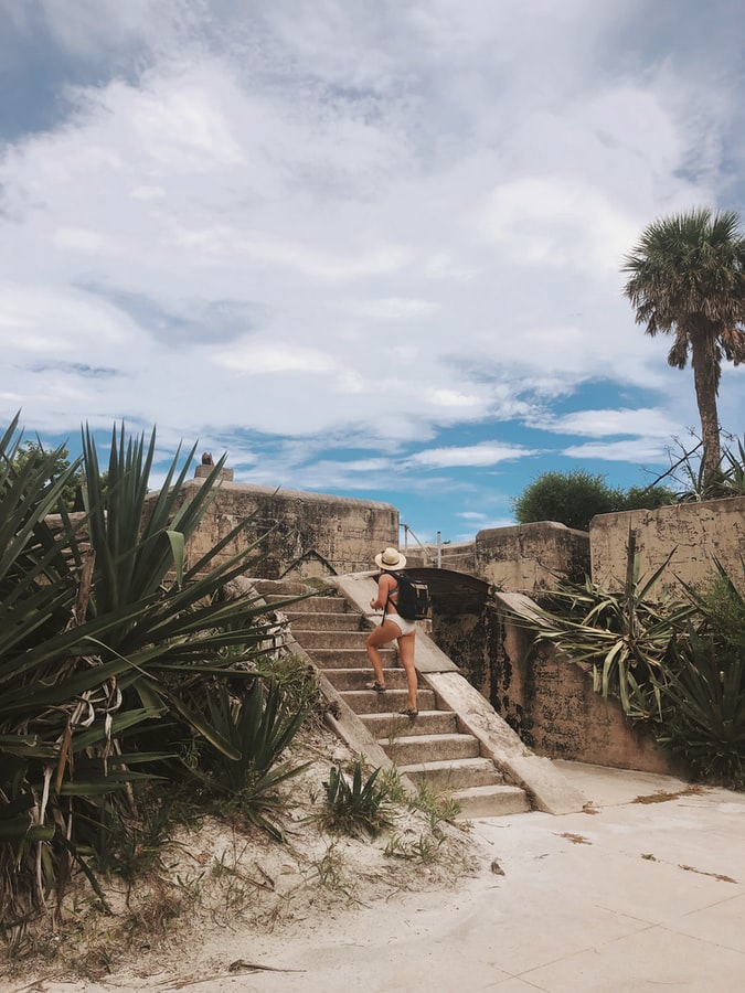 Girl at the beaches in the Florida Keys