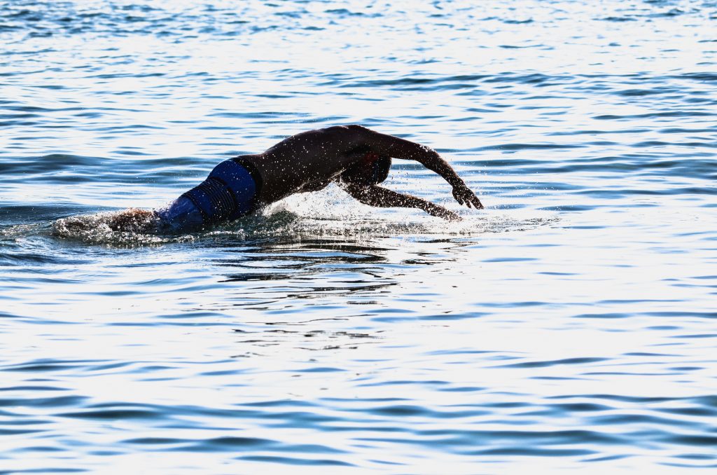 Swimming at the beach, Perth