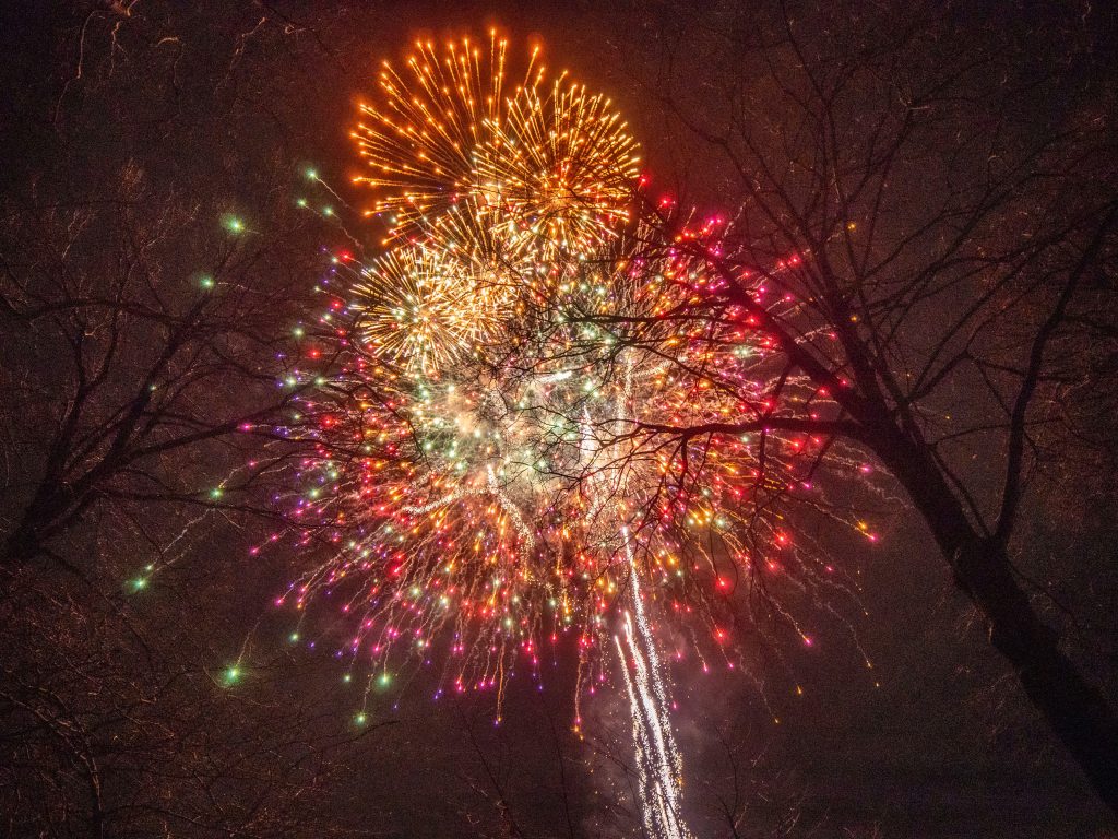 Fireworks in New York in December