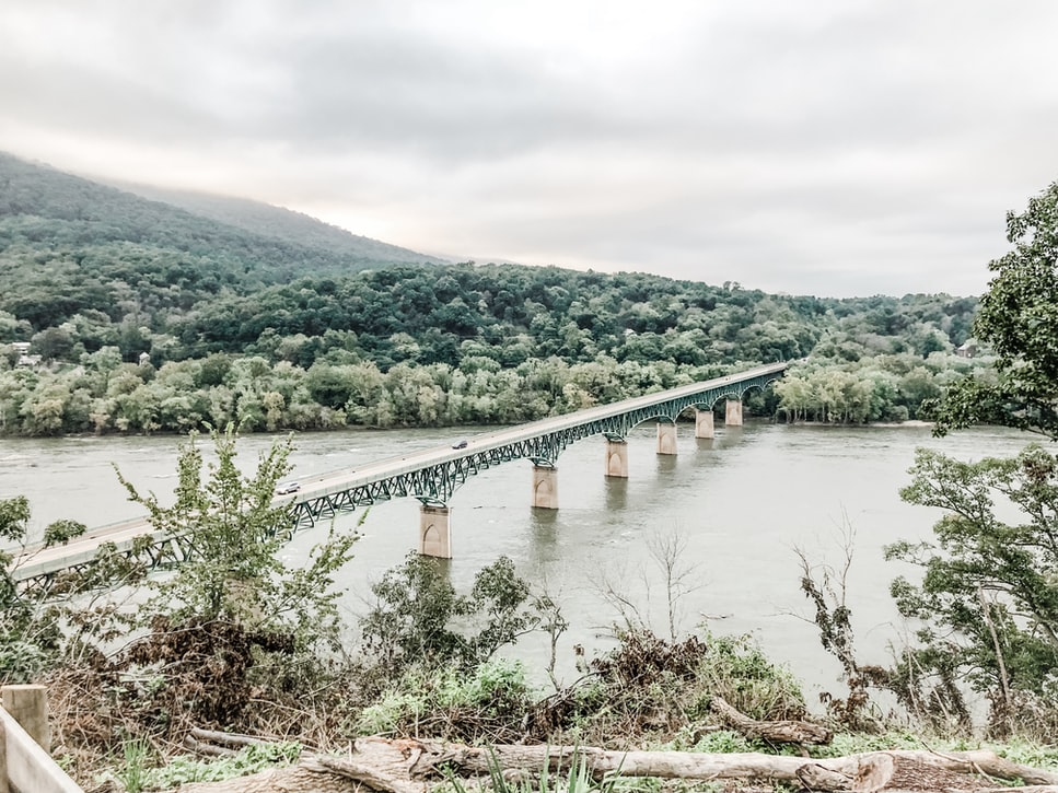 Harpers ferry drone view