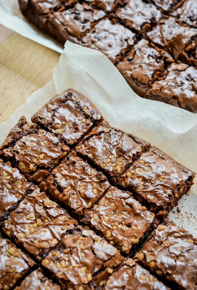 freshly baked brownies