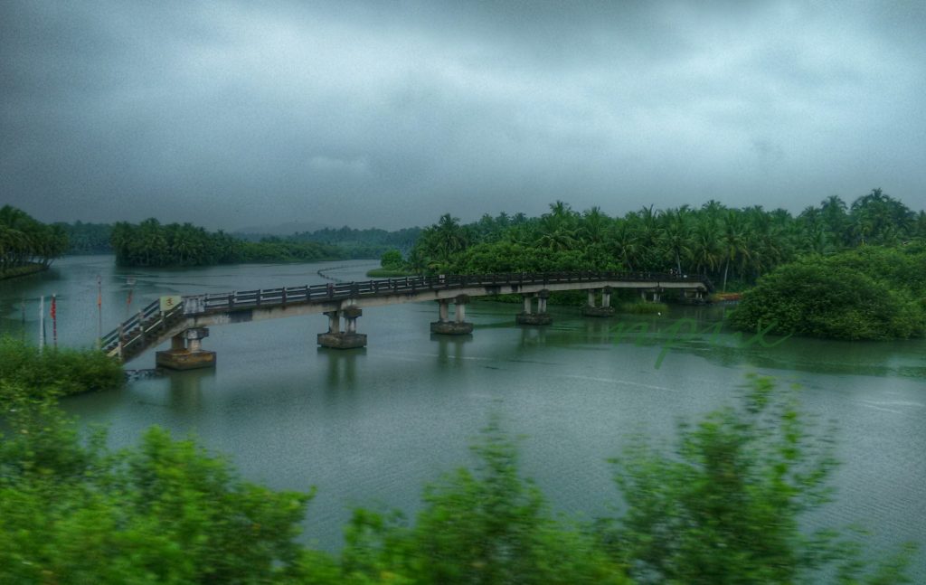 A bridge on a lake