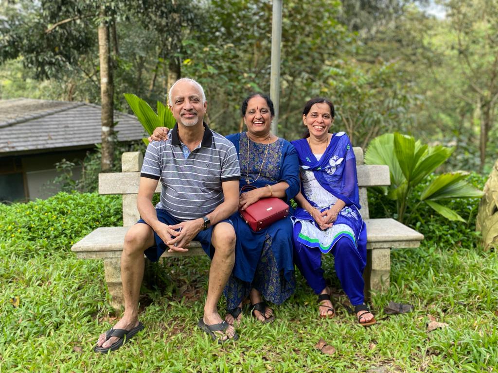 our parents during staycation to Coorg