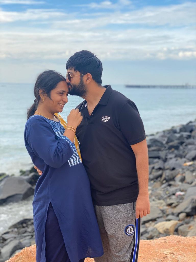 beach visit during staycation to Pondicherry