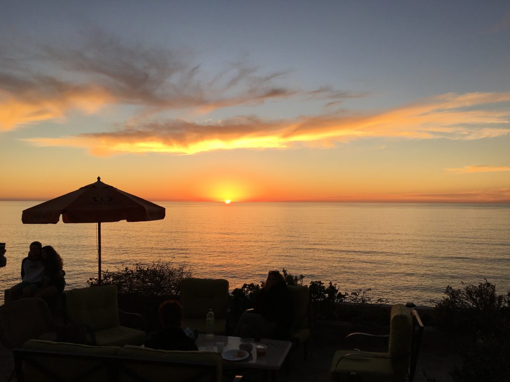 The beautiful sunset in Rosarito.
