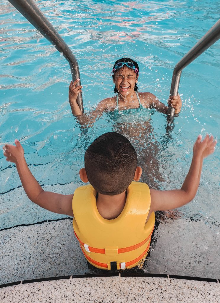 Kids playing in water