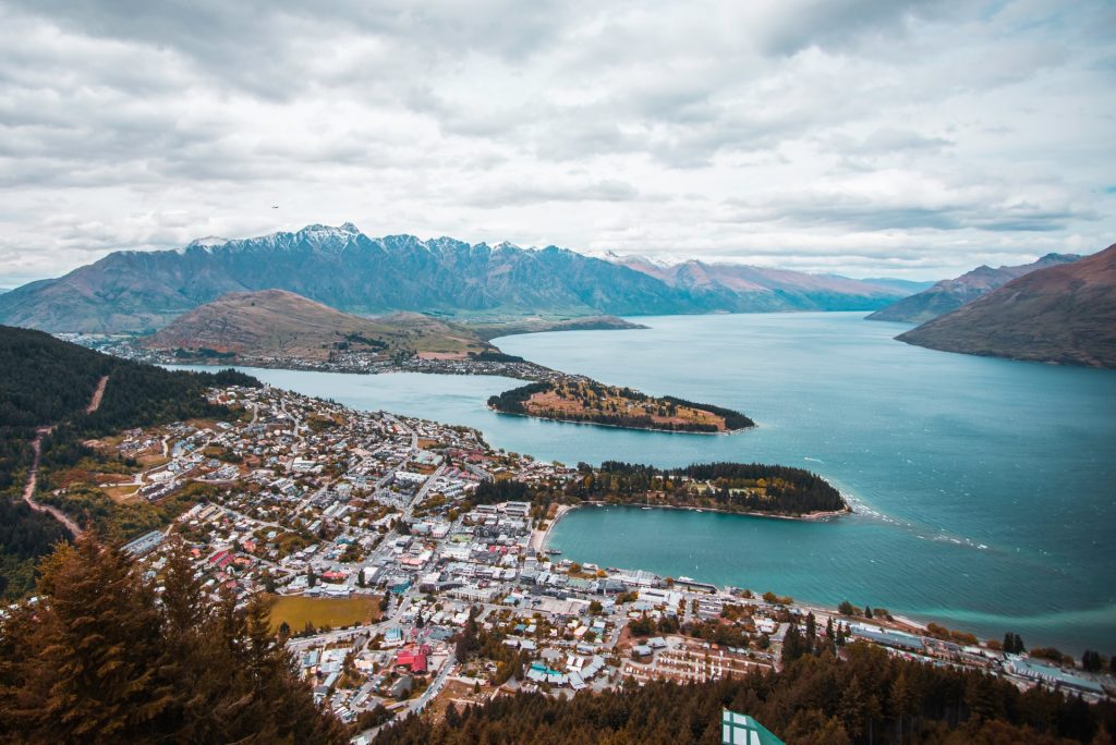 Queenstown city in New Zealand